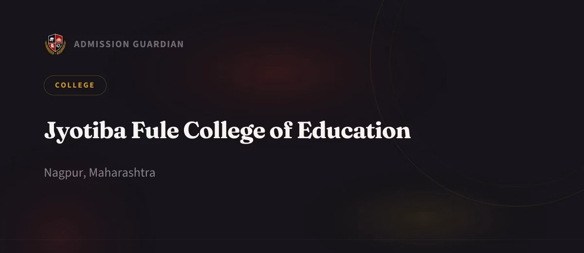 Jyotiba Fule College of Education cover photo 1