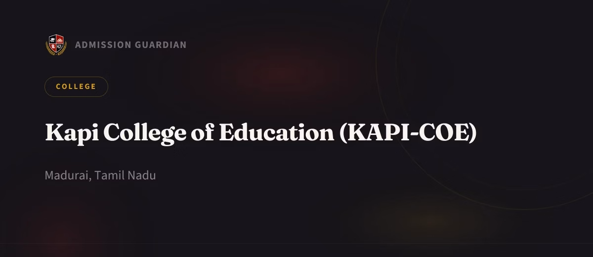 Kapi College of Education (KAPI-COE) cover photo 1