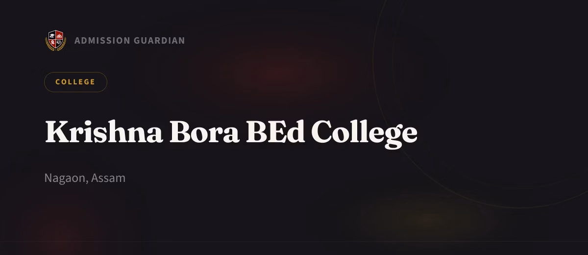 Krishna Bora BEd College cover photo 1