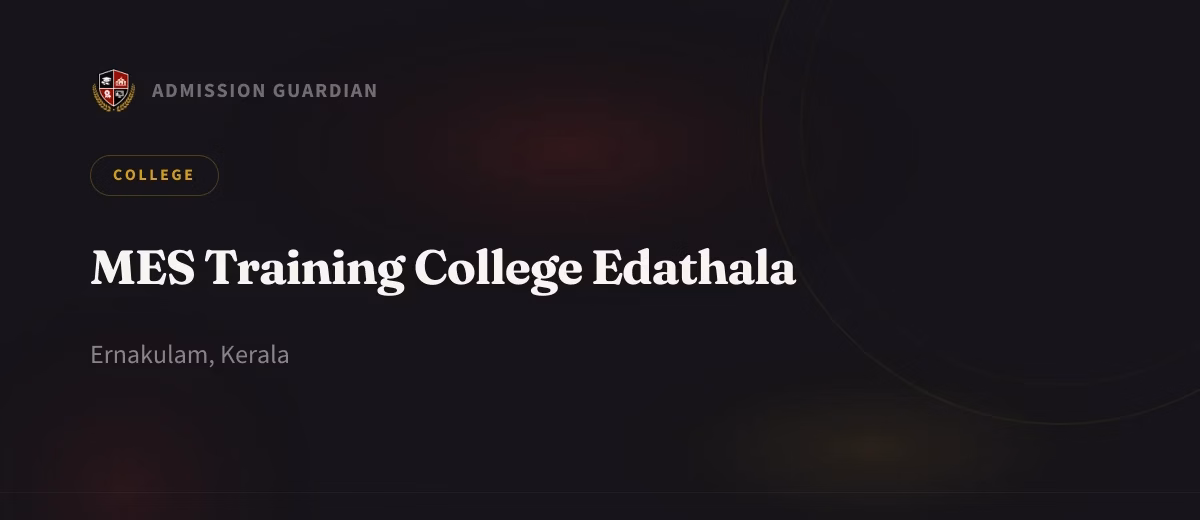 MES Training College Edathala cover photo 1