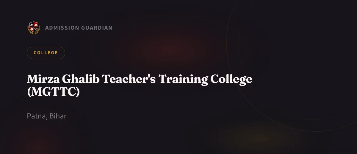 Mirza Ghalib Teacher's Training College (MGTTC) cover photo 1