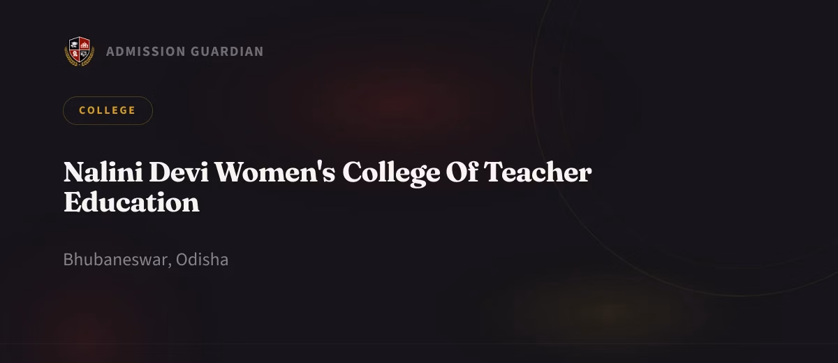 Nalini Devi Women's College Of Teacher Education cover photo 1