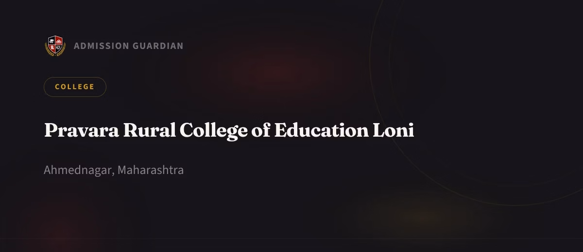 Pravara Rural College of Education Loni cover photo 1