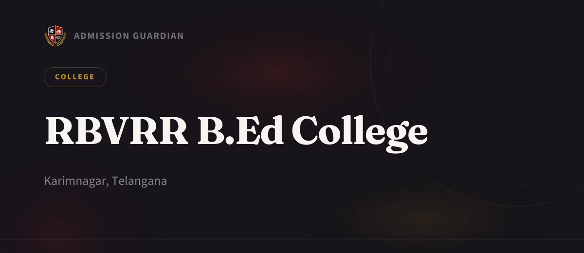 RBVRR B.Ed College cover photo 1