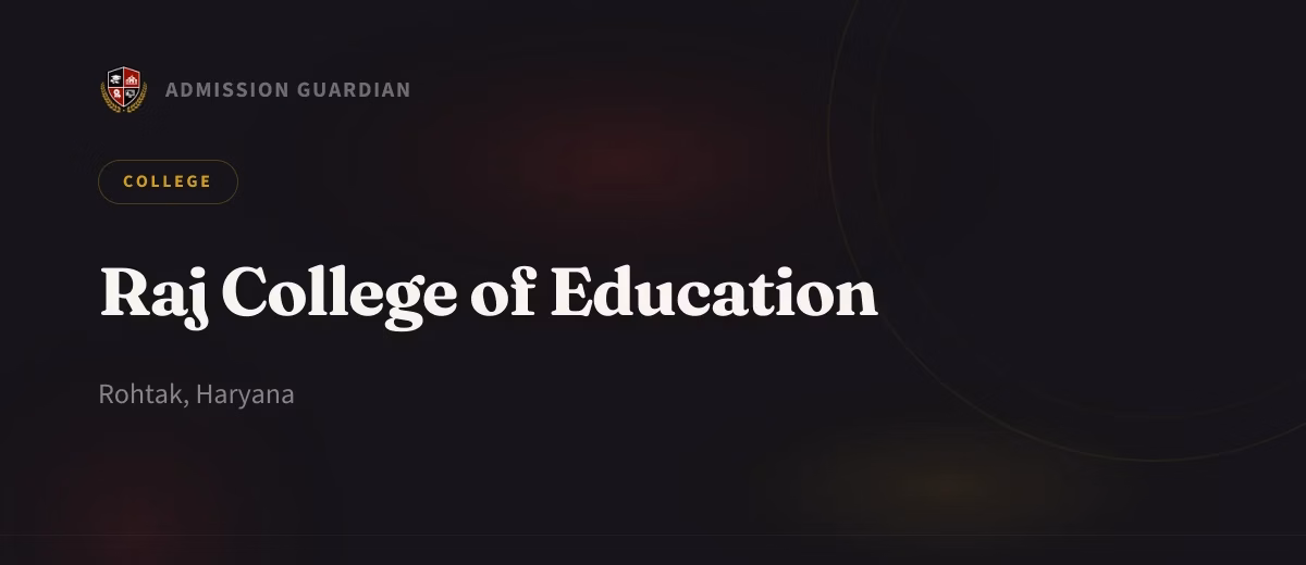 Raj College of Education cover photo 1