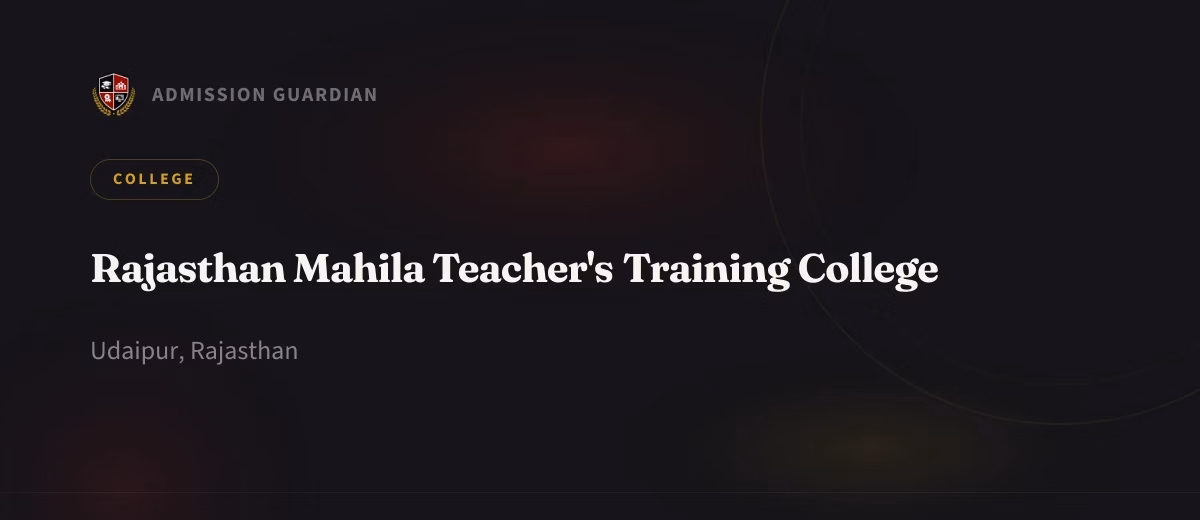 Rajasthan Mahila Teacher's Training College cover photo 1