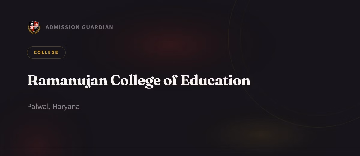 Ramanujan College of Education cover photo 1