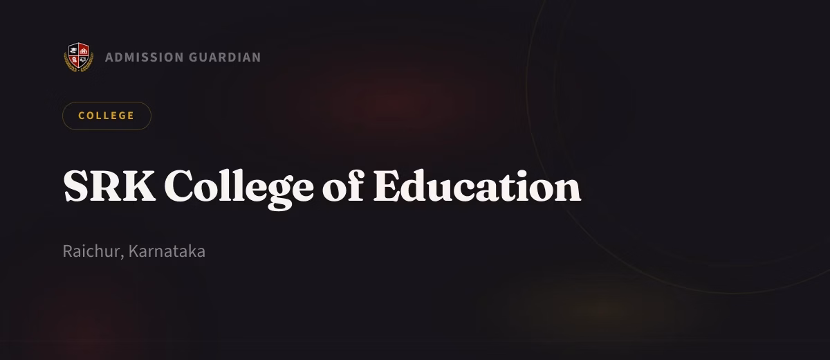 SRK College of Education cover photo 1
