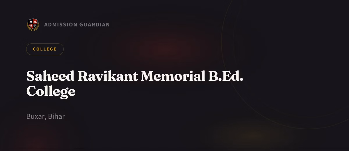 Saheed Ravikant Memorial B.Ed. College cover photo 1