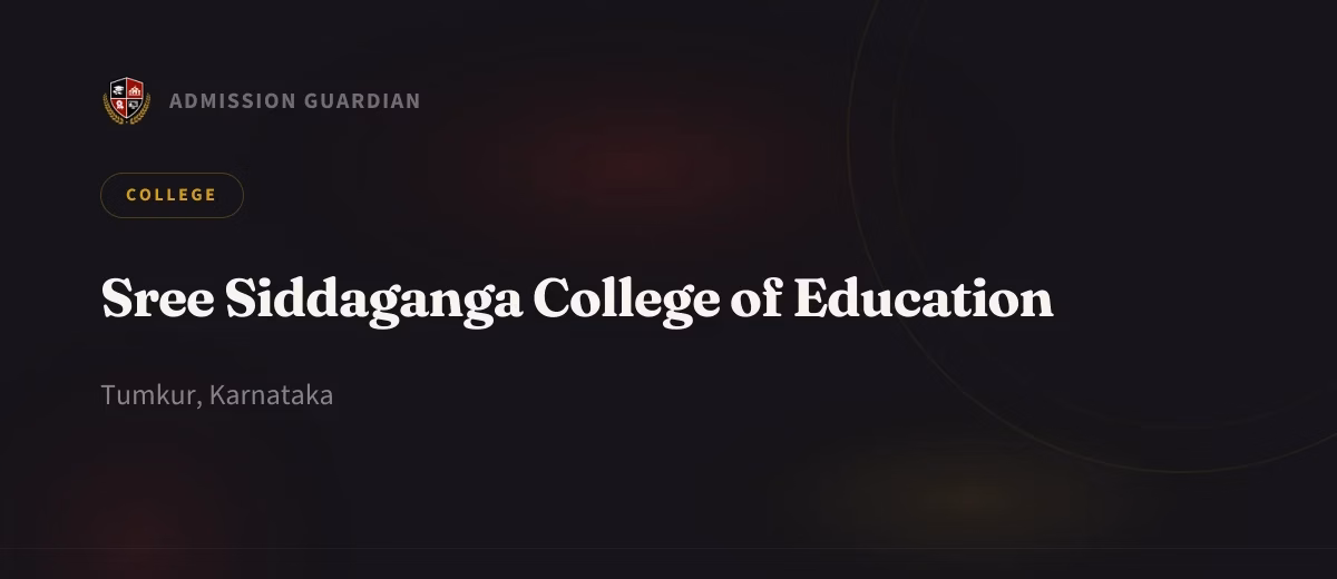 Sree Siddaganga College of Education cover photo 1