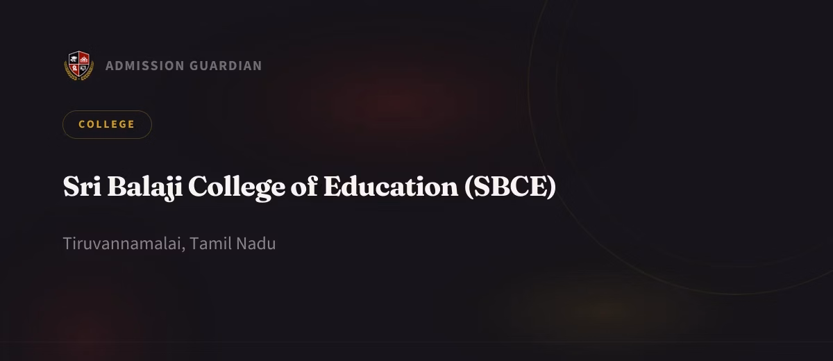 Sri Balaji College of Education (SBCE) cover photo 1