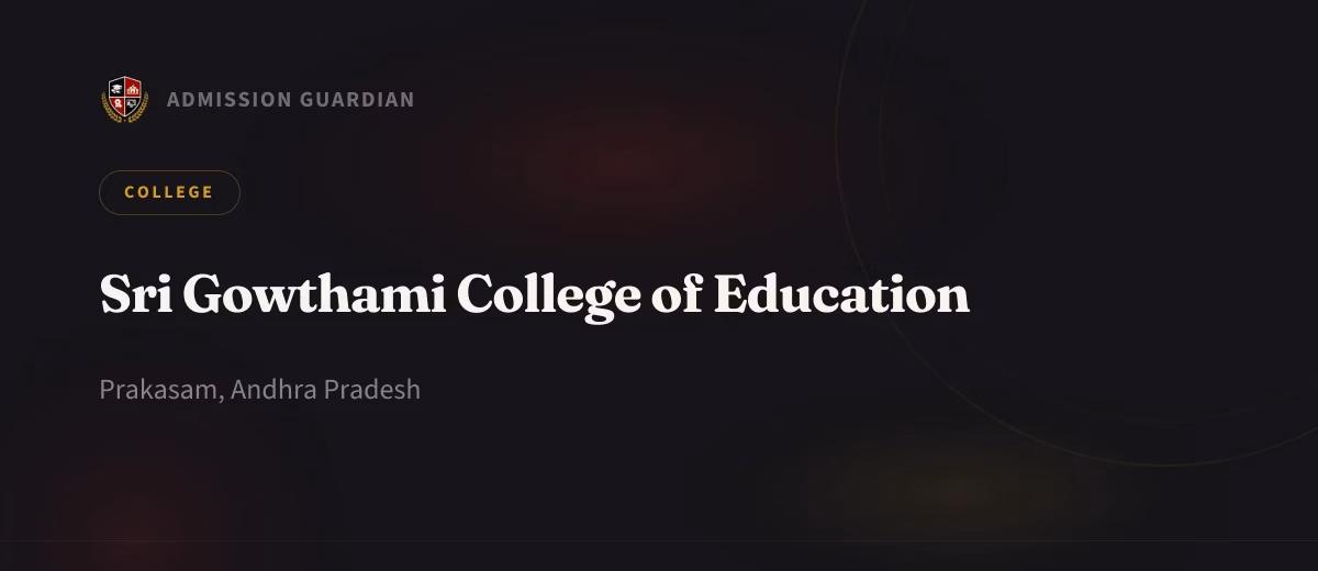 Sri Gowthami College of Education cover photo 1