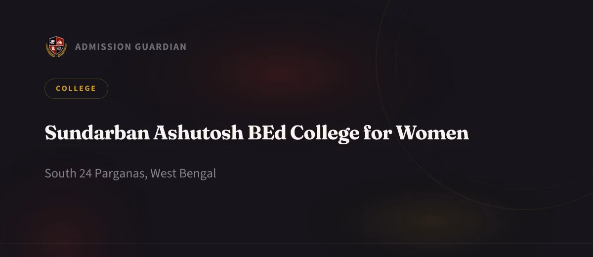 Sundarban Ashutosh BEd College for Women cover photo 1