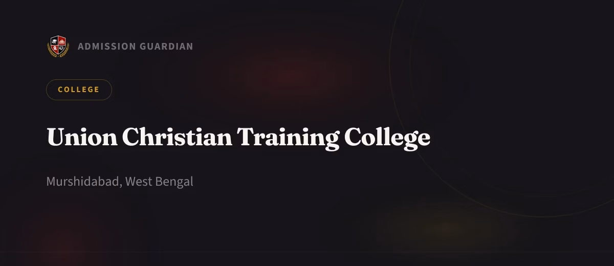 Union Christian Training College cover photo 1