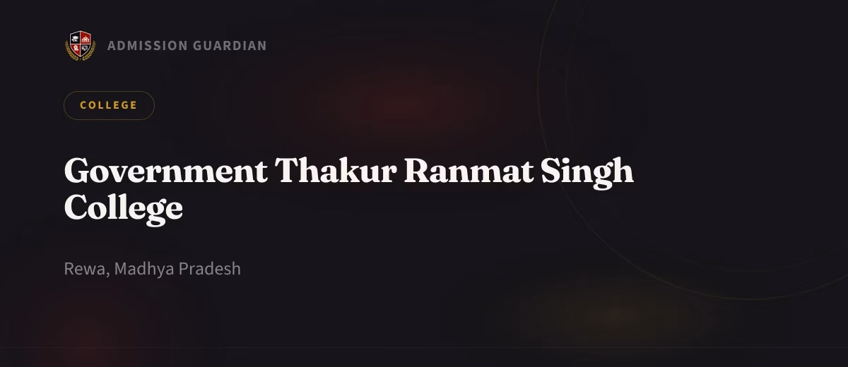 Government Thakur Ranmat Singh College cover photo 1
