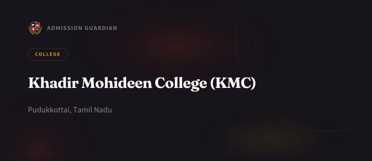 Khadir Mohideen College (KMC) cover photo 1