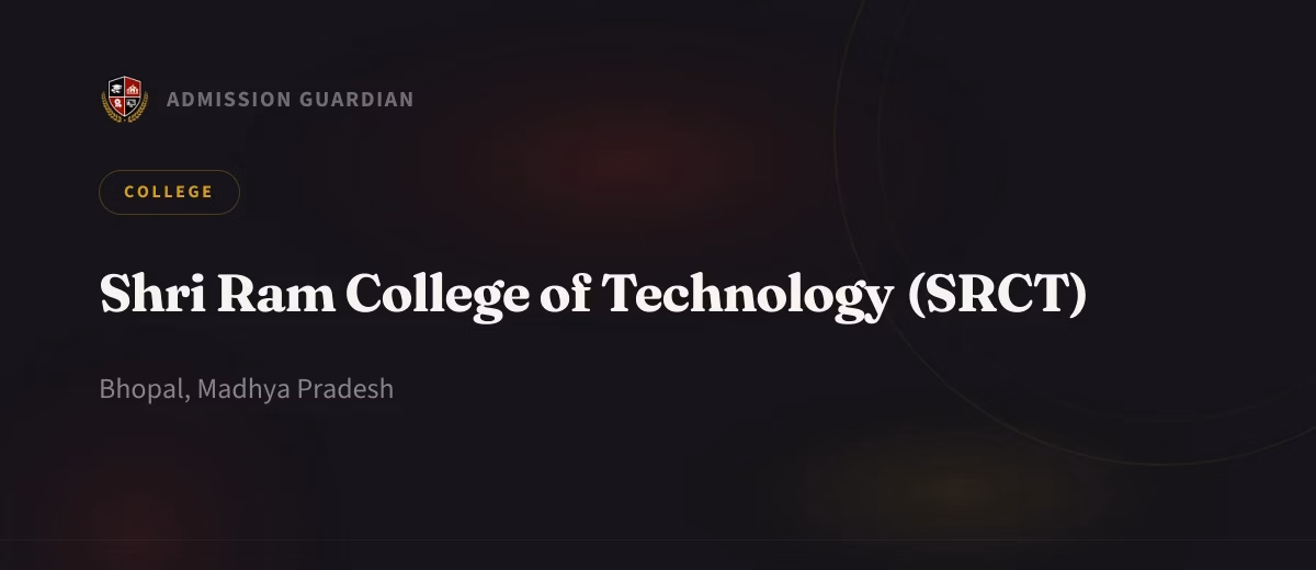 Shri Ram College of Technology (SRCT) cover photo 1