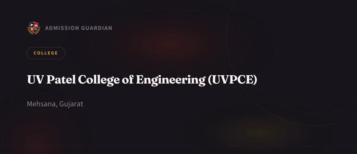 UV Patel College of Engineering (UVPCE) cover photo 1