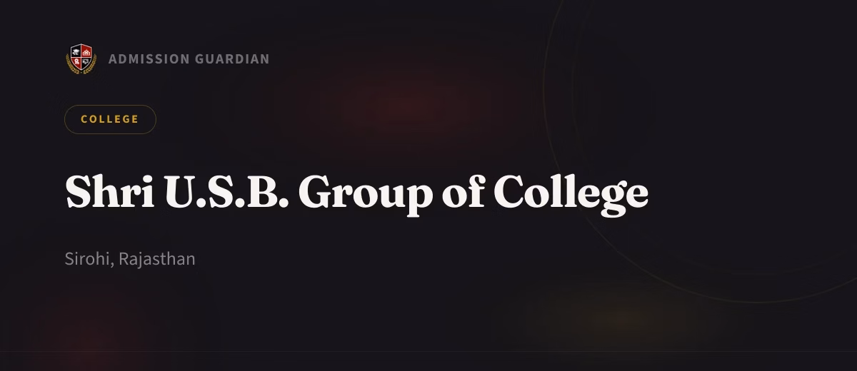 Shri U.S.B. Group of College cover photo 1
