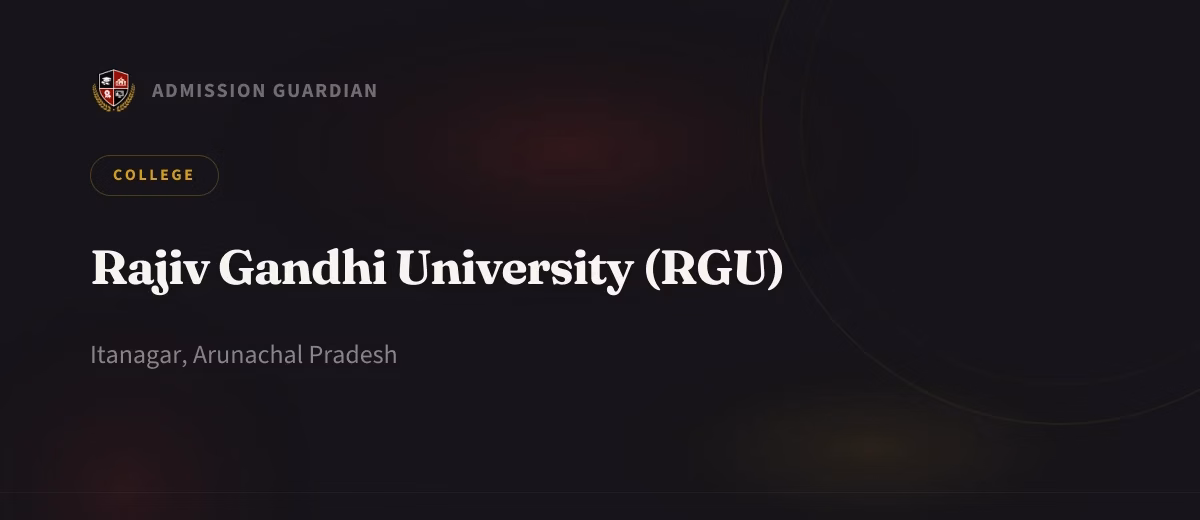Rajiv Gandhi University (RGU) cover photo 1