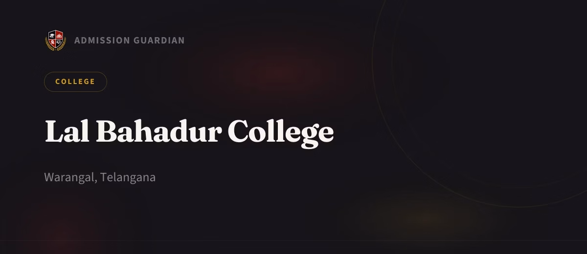 Lal Bahadur College cover photo 1