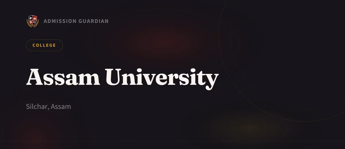 Assam University cover photo 1