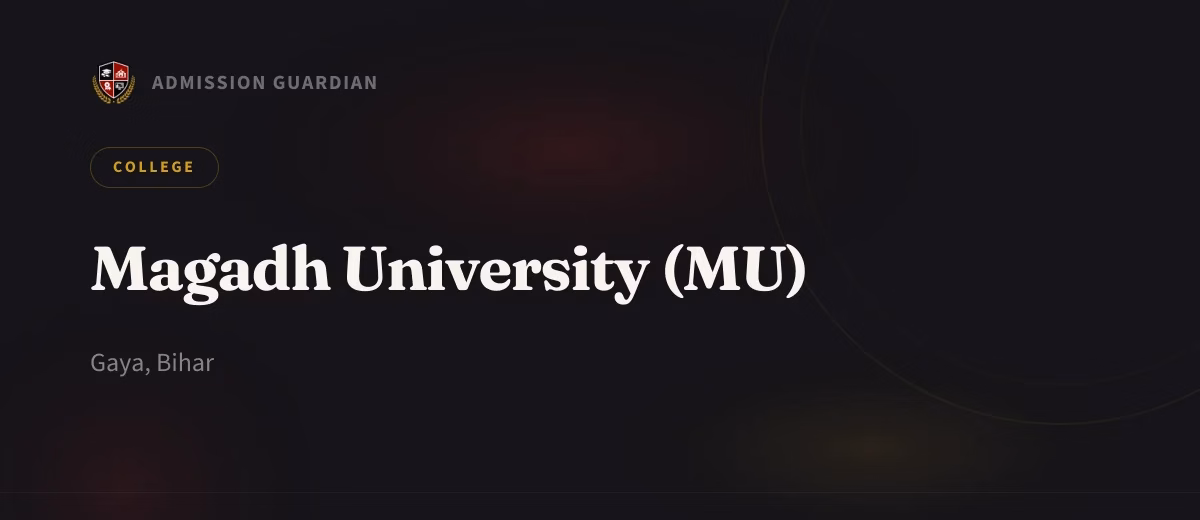 Magadh University (MU) cover photo 1
