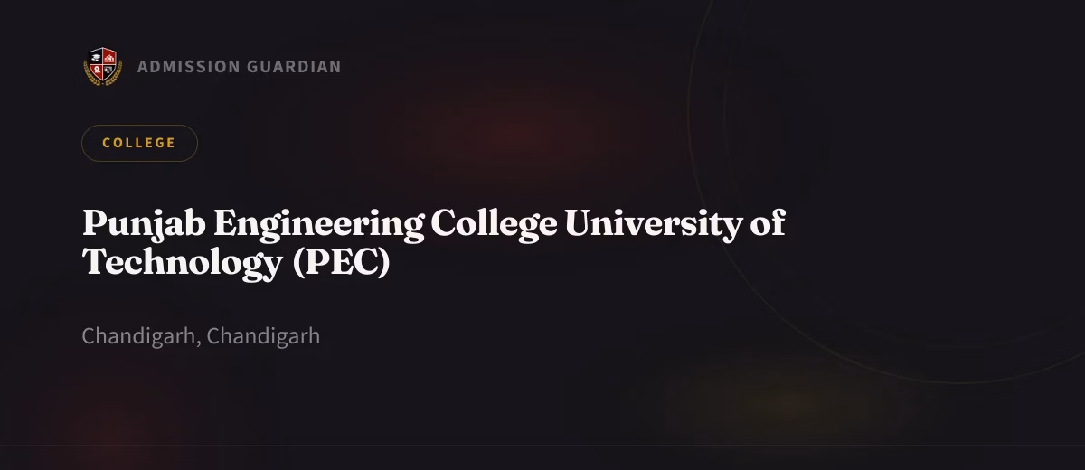 Punjab Engineering College University of Technology (PEC) cover photo 1
