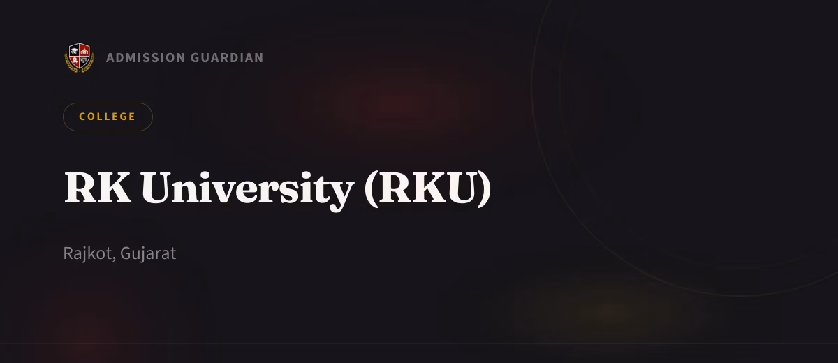 RK University (RKU) cover photo 1