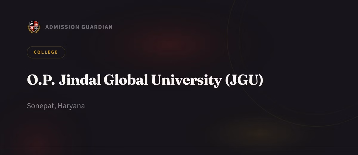 O.P. Jindal Global University (JGU) cover photo 1
