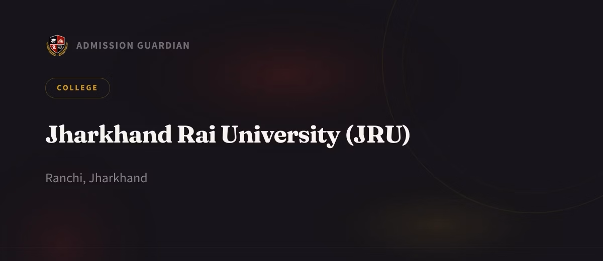 Jharkhand Rai University (JRU) cover photo 1