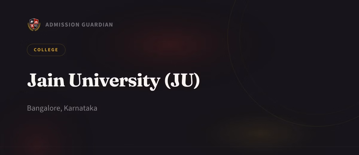 Jain University (JU) cover photo 1