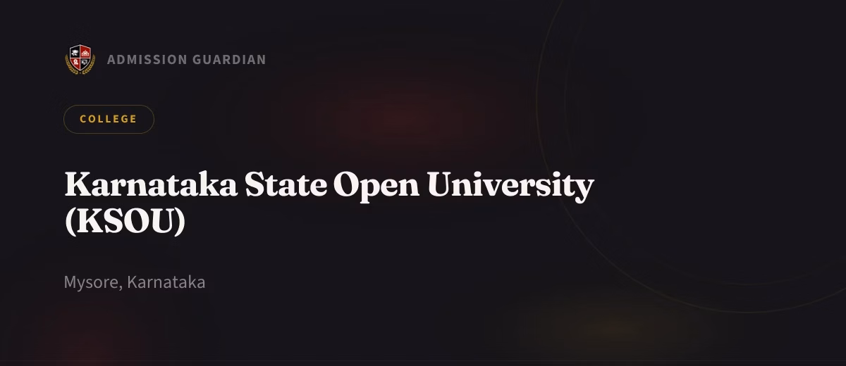 Karnataka State Open University (KSOU) cover photo 1