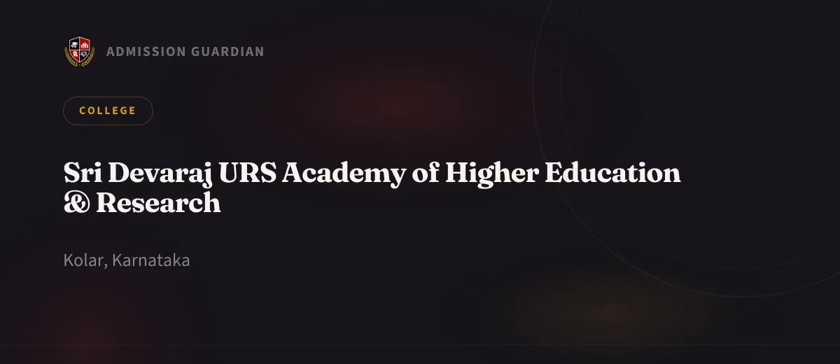 Sri Devaraj URS Academy of Higher Education & Research cover photo 1