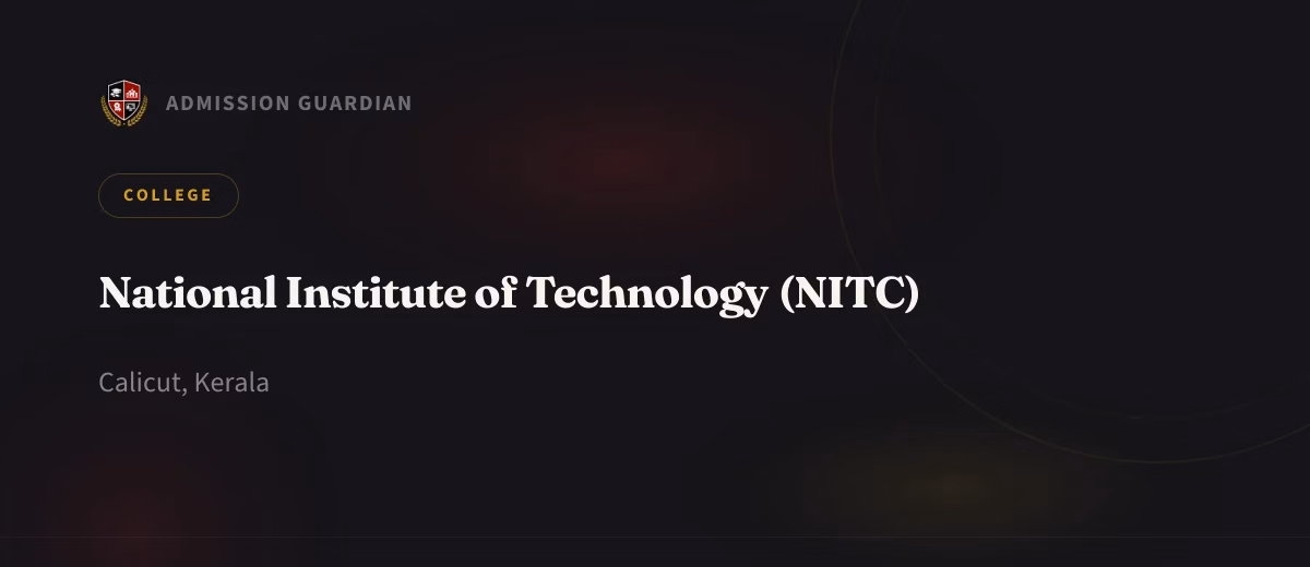National Institute of Technology (NITC) cover photo 1