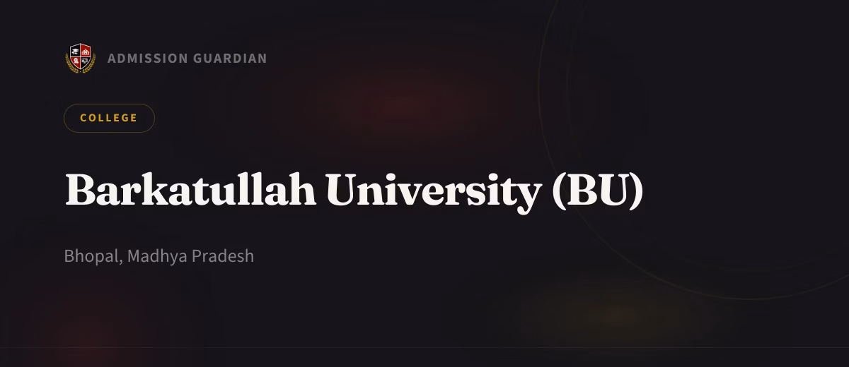 Barkatullah University (BU) cover photo 1