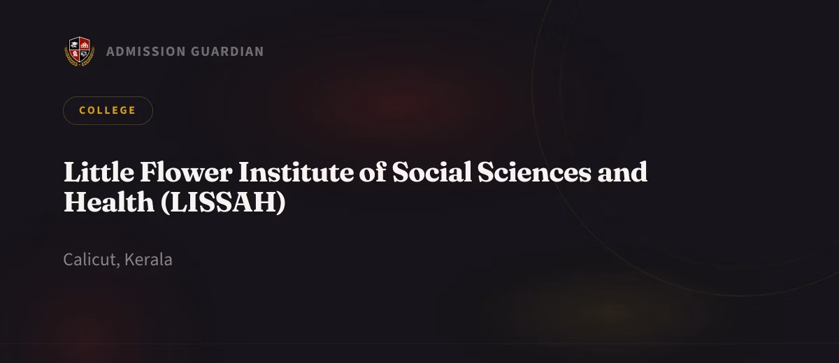 Little Flower Institute of Social Sciences and Health (LISSAH) cover photo 1