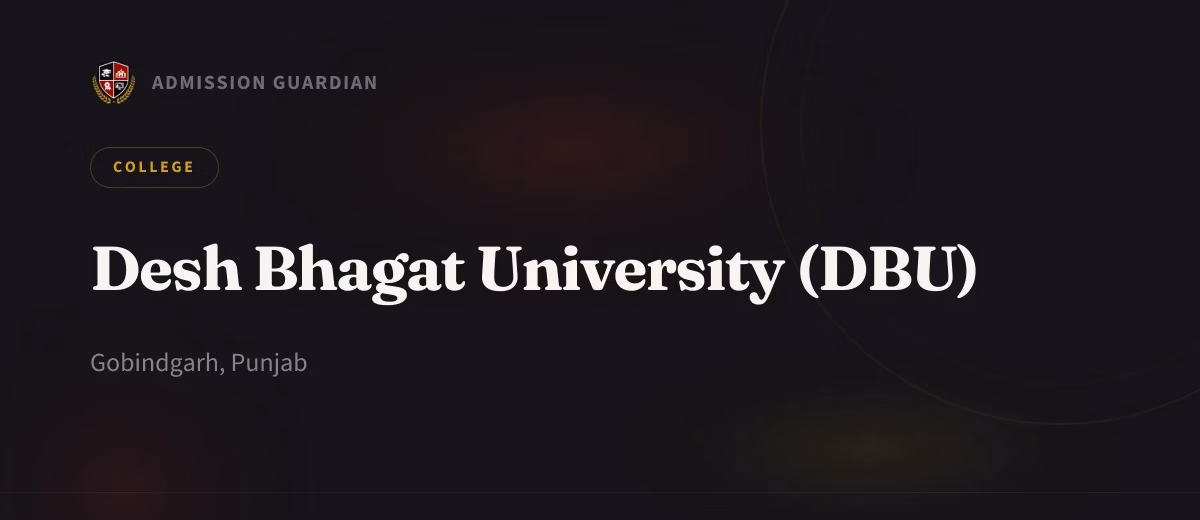 Desh Bhagat University (DBU) cover photo 1