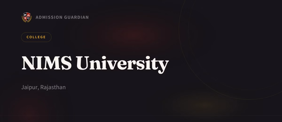 NIMS University cover photo 1