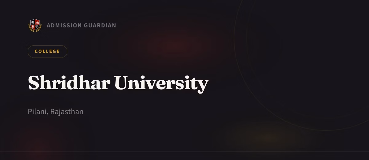 Shridhar University cover photo 1