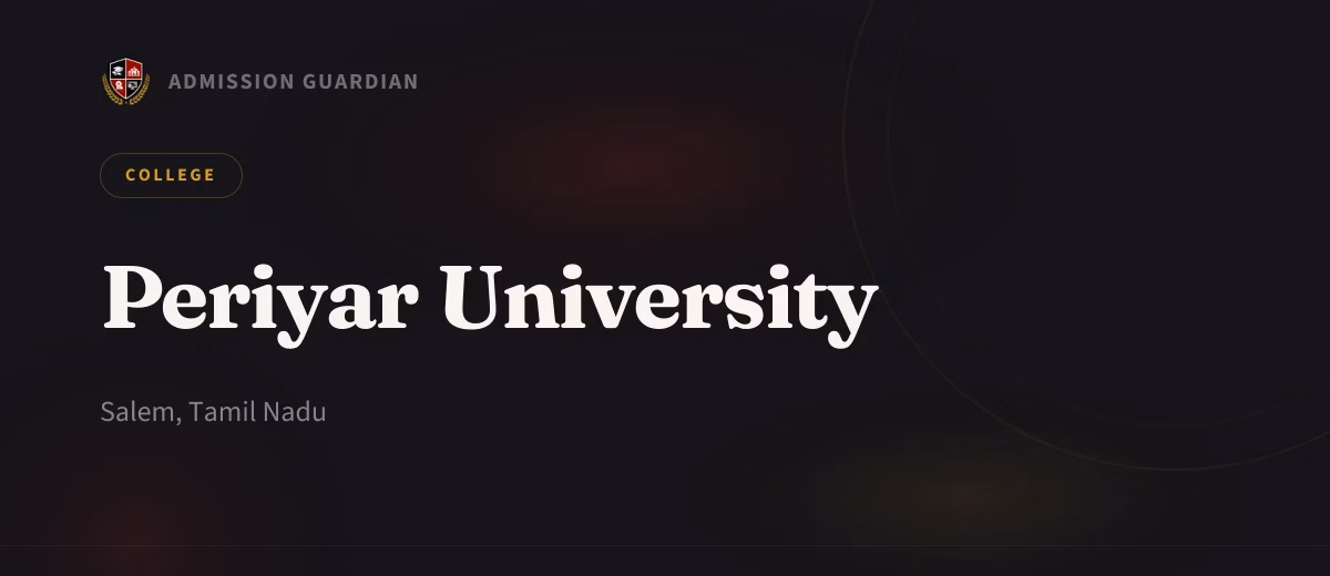 Periyar University cover photo 1