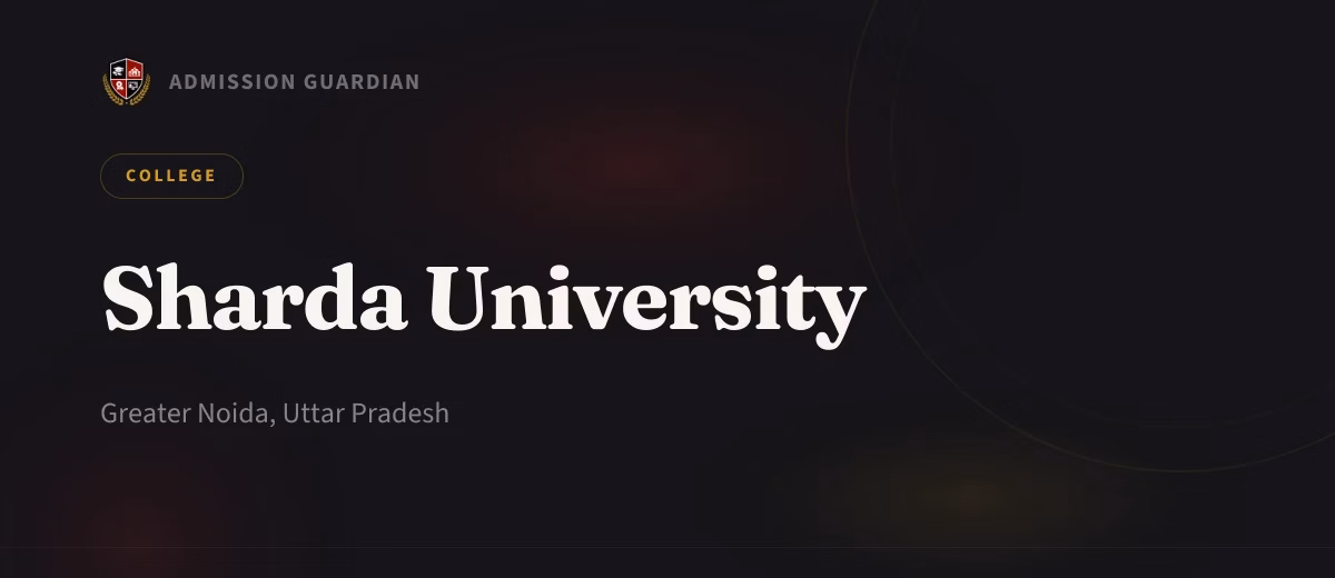 Sharda University cover photo 1