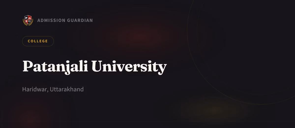 Patanjali University cover photo 1