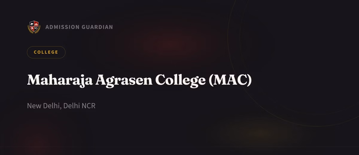 Maharaja Agrasen College (MAC) cover photo 1
