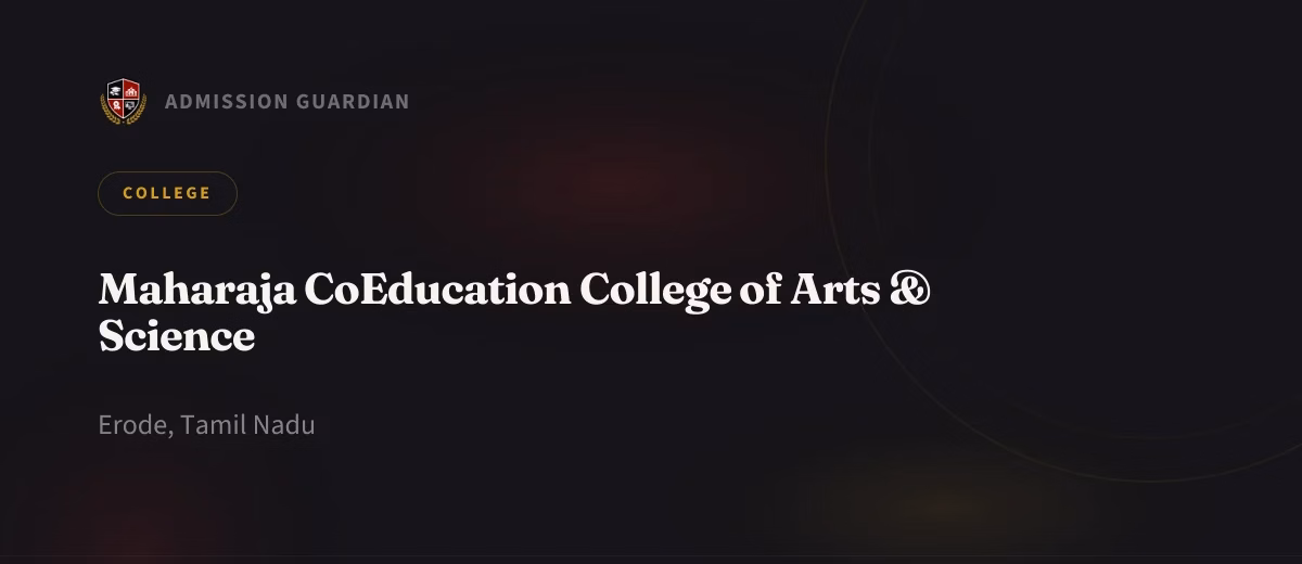 Maharaja CoEducation College of Arts & Science cover photo 1