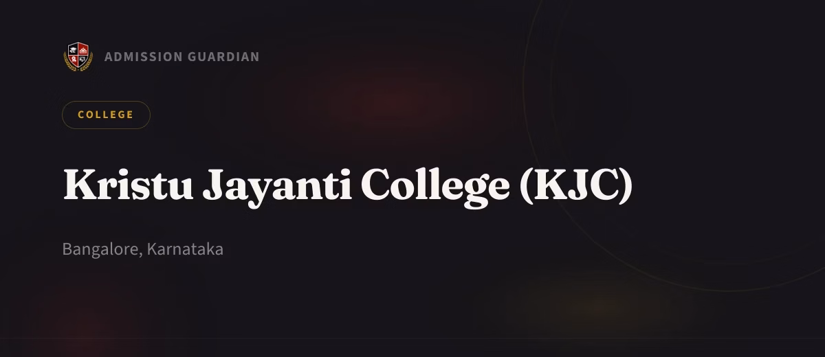 Kristu Jayanti College (KJC) cover photo 1
