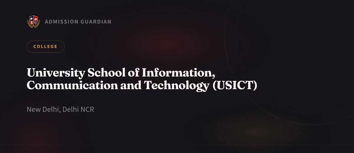 University School of Information, Communication and Technology (USICT) cover photo 1