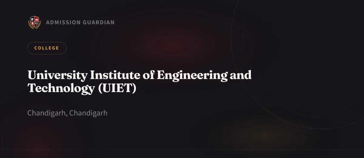 University Institute of Engineering and Technology (UIET) cover photo 1