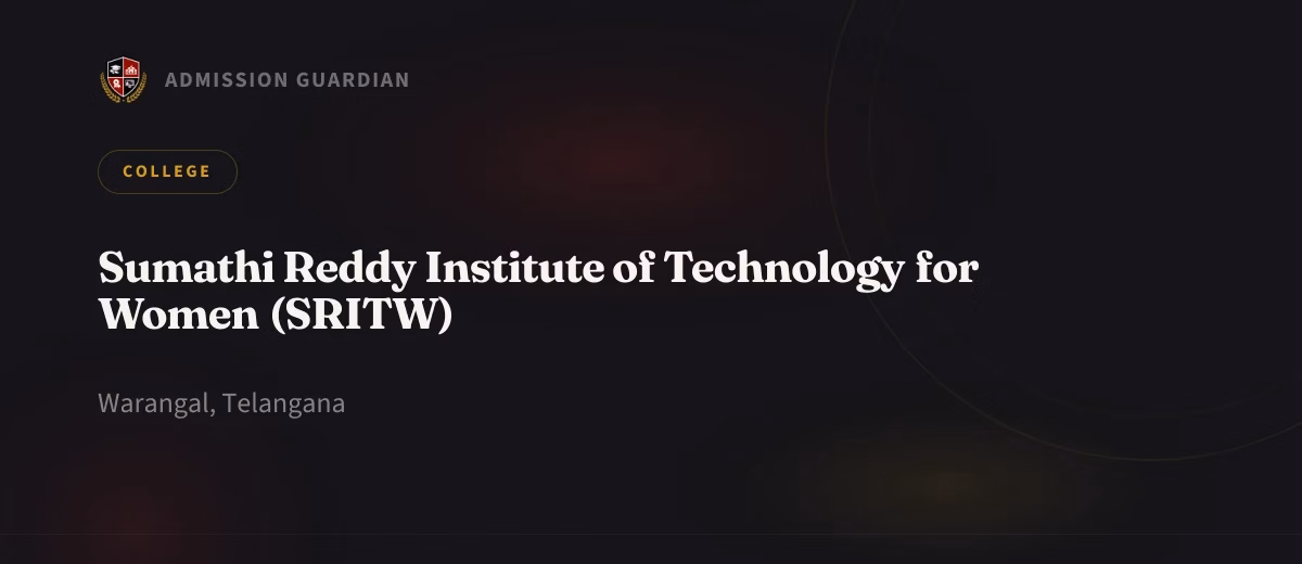 Sumathi Reddy Institute of Technology for Women (SRITW) cover photo 1