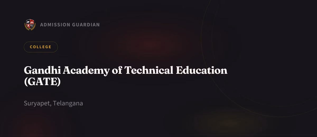 Gandhi Academy of Technical Education (GATE) cover photo 1